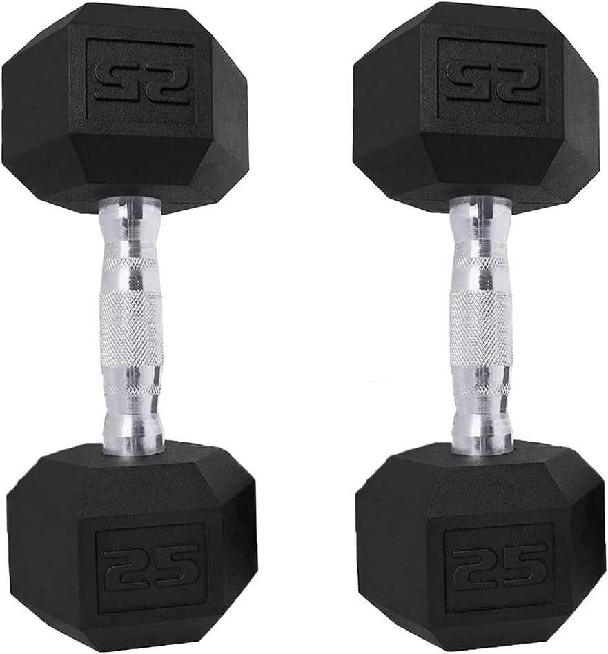 Dumbbells Set of 2 Exercise Fitness Dumbbell for Home Gym Free Weights Hand Hex Dumb Bells