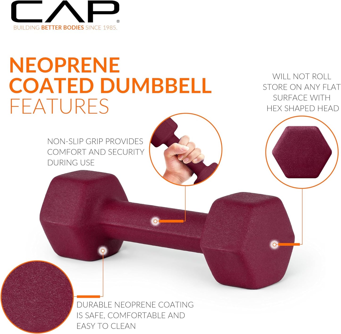 Neoprene Dumbbell Hand Weights - Pair | Multiple Options