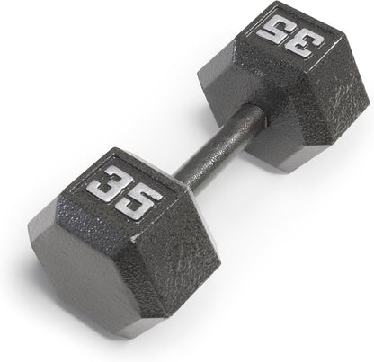 Cast Iron Hex Dumbbells Collection - Available Size from 3-Lb to 100-Lb, SOLD INDIVIDUALLY