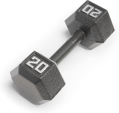 Cast Iron Hex Dumbbells Collection - Available Size from 3-Lb to 100-Lb, SOLD INDIVIDUALLY