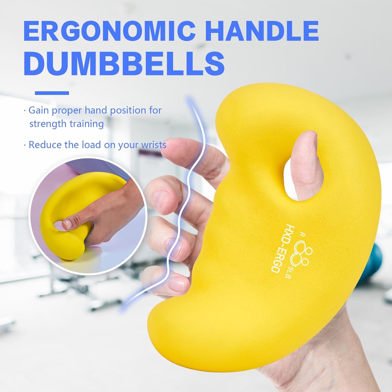 Ergonomic Dumbbells Weights Set-Hand Weights for Women at Home, Ear Dumbbells Weights for Pilates, Yoga, Jogging,Strength Training