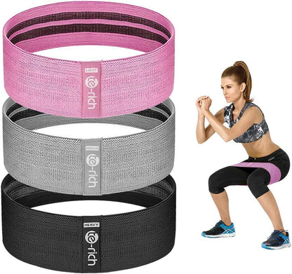 Resistance Bands, Fabric Workout Bands for Women & Men, Cloth Booty Resistance Loop Bands, Thick Squat Bands for Butt/Legs/Thigh/Hip/Glute Excersing