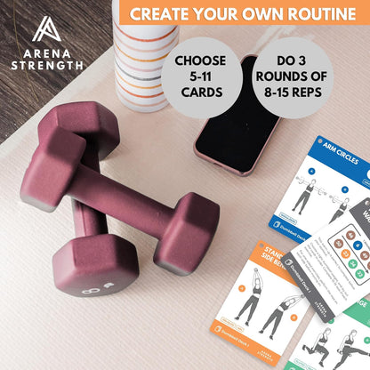 Workout Cards - Instructional Fitness Deck for Booty Band Workouts, Beginner Fitness Guide for Resistance Band Training Exercises at Home. Includes Workout Routines.