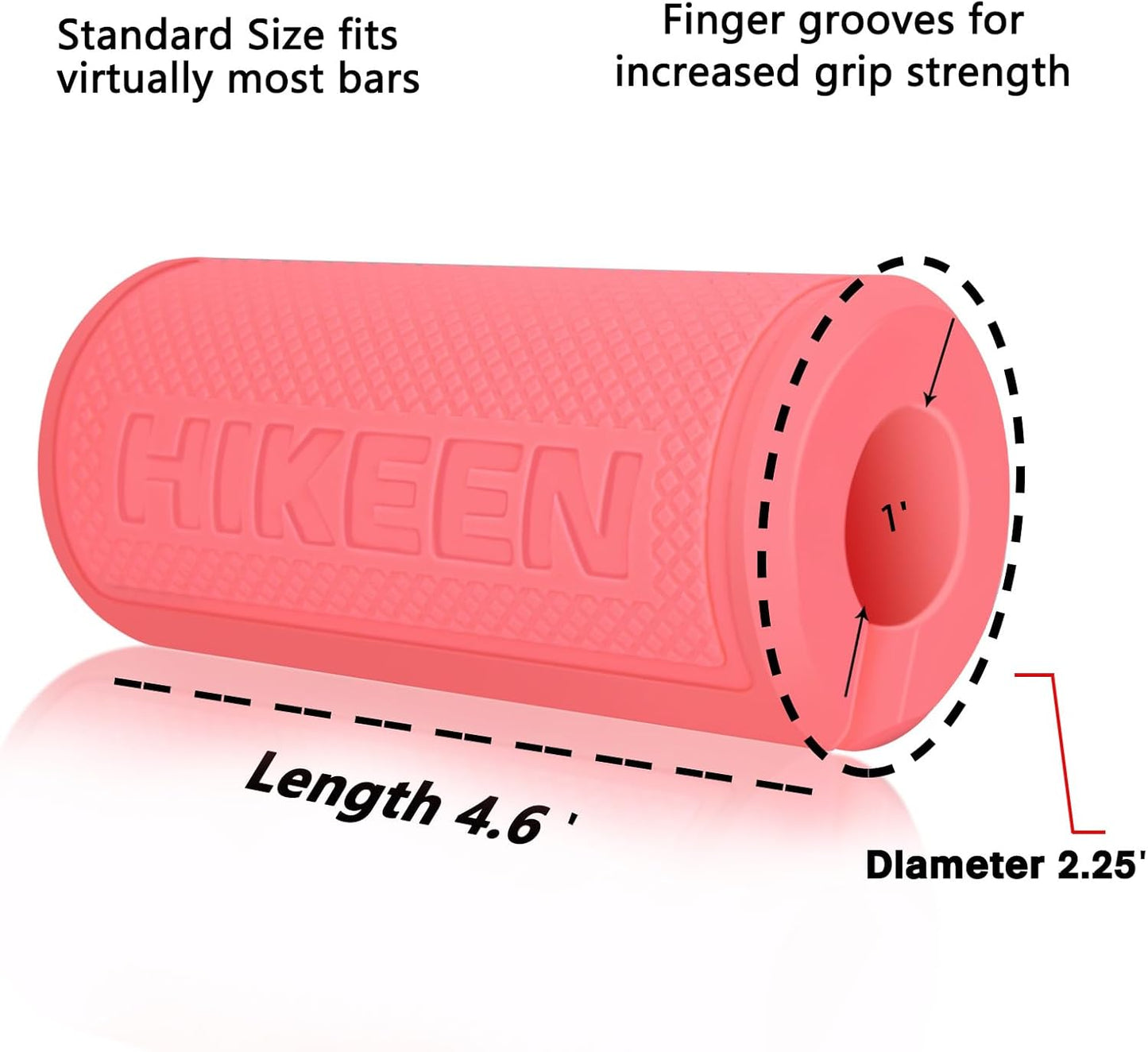 Thick Bar Dumbbell Grips,Non Slip Hard Rubber Barbell Grips,Grips for Weight Lifting, Muscle Building-1.77", 2.25" & 2.75" Outer Diameter