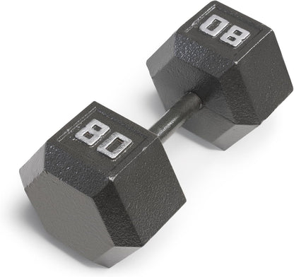 Cast Iron Hex Dumbbells Collection - Available Size from 3-Lb to 100-Lb, SOLD INDIVIDUALLY