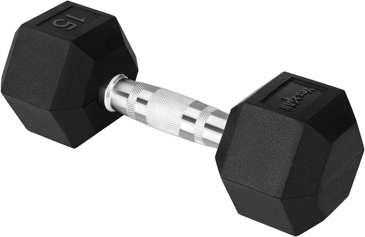 Chrome Grip Encased Hex Dumbbells – Hand Weights with Anti-Slip 5-50 LBS Single