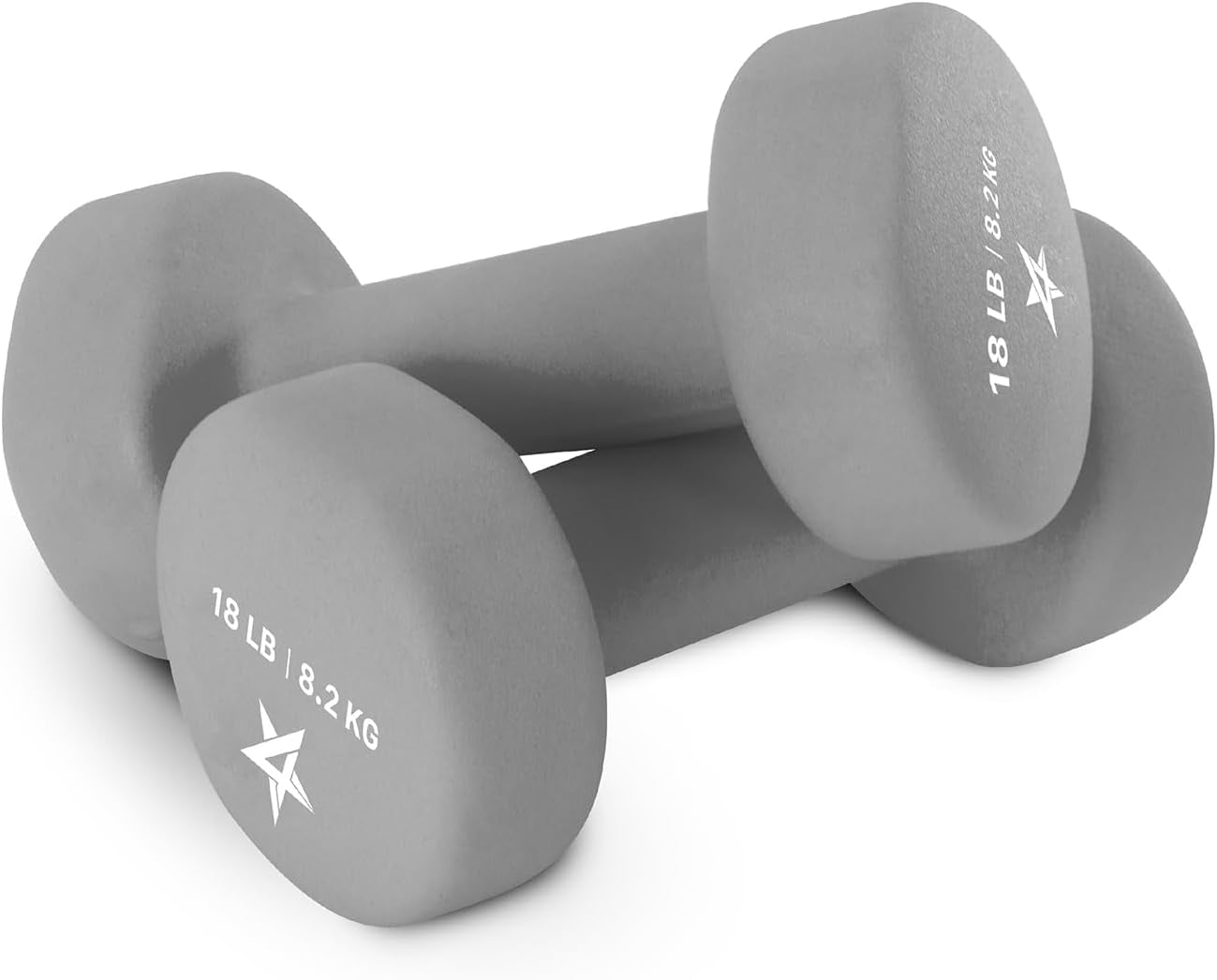 Neoprene Coated Dumbbell Hand Weight Sets of 2 - Multiple Weight Options with 15 Colors, Anti-Roll, Anti-Slip, Hexagon Shape