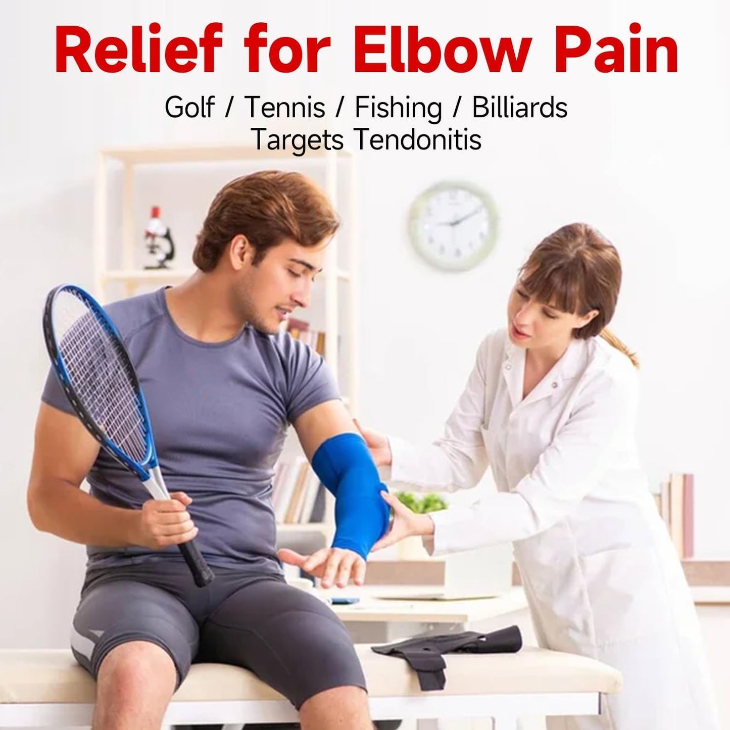 Flex Therapy Bar, Tennis Elbow Therapy Bar - Ideal for Relieve Tendonitis Pain & Improve Grip Strength, Fitness Resistance Bar for Golfers Elbow & Tendinitis, Twist Bar for Physical Therapy