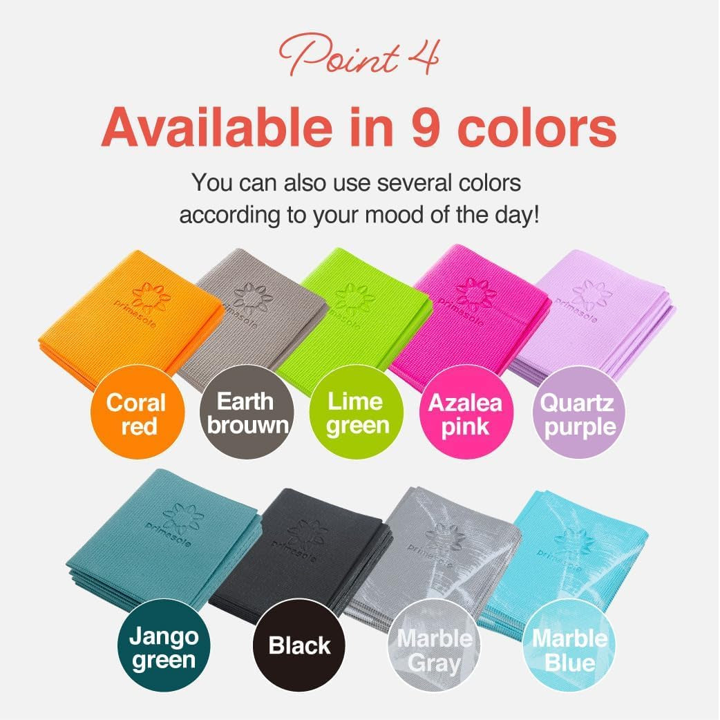 Folding Yoga Travel Pilates Mat Foldable Easy to Carry to Class Beach Park Tear-Resistant Travel Picnics 4Mm Thick 9 Colors