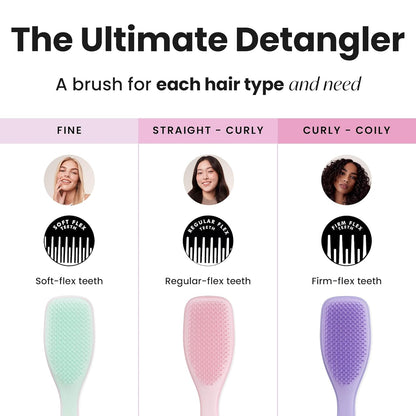 Ultimate Detangler Hairbrush for Wet & Dry Hair, Eliminates Knots & Reduces Breakage for All Hair Types, Millennial Pink