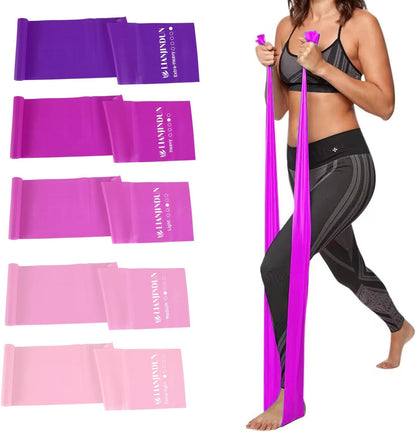 5 Pcs Professional Resistance Bands. Latex-Free, Elastic Band, Work Out Bands, Stretch Bands for Working Out Women or Men, Exercise Bands Set for Physical Therapy, Yoga, Pilates