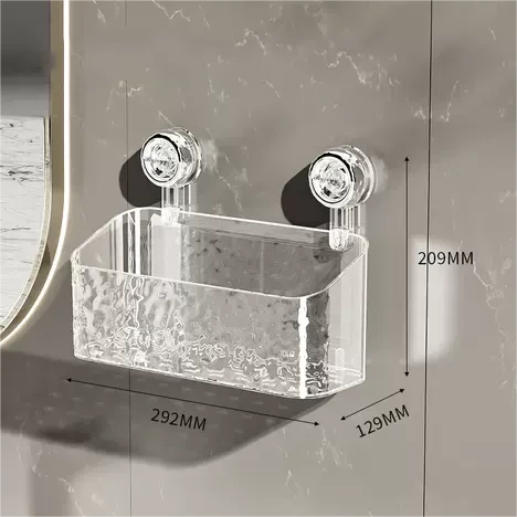 Organizador de pared SpinFix: almacenamiento para el baño sin necesidad de taladrar