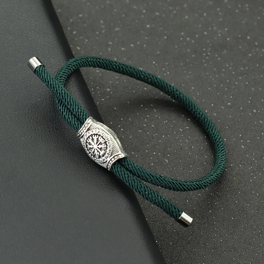 2024 Mens Viking Bracelet Handmade Adjustable Rope Braslet Vintage Accessories Gift For Him Pulseras Para Hombre Fabric Braclet