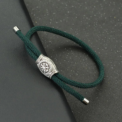 2024 Mens Viking Bracelet Handmade Adjustable Rope Braslet Vintage Accessories Gift For Him Pulseras Para Hombre Fabric Braclet