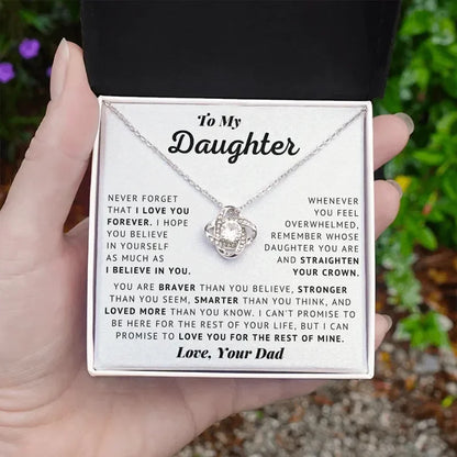 Father Daughter Gifts From Dad, To My Daughter Necklace From Dad, To Daughter Birthday Gift, Dad Daughters Gifts With Box