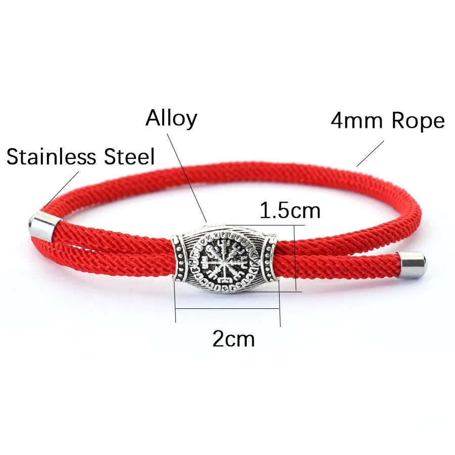 2024 Mens Viking Bracelet Handmade Adjustable Rope Braslet Vintage Accessories Gift For Him Pulseras Para Hombre Fabric Braclet