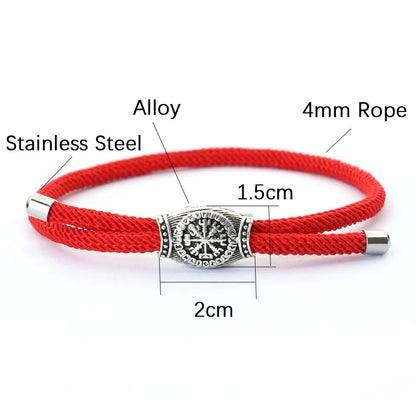 2024 Mens Viking Bracelet Handmade Adjustable Rope Braslet Vintage Accessories Gift For Him Pulseras Para Hombre Fabric Braclet