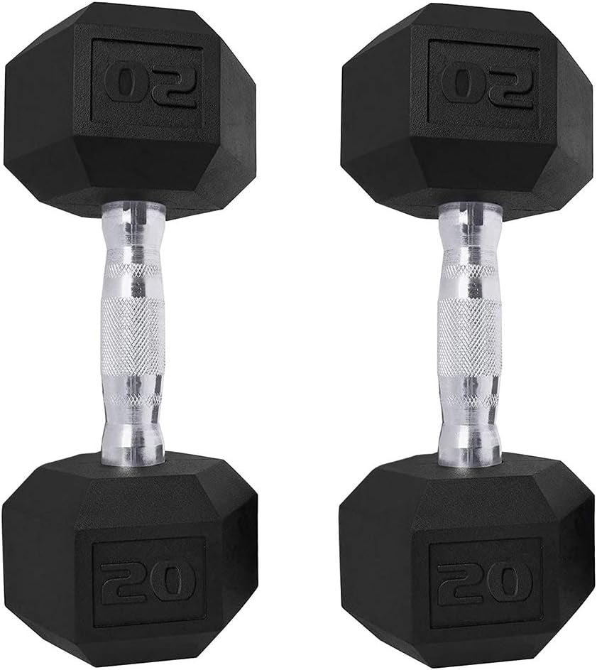 Dumbbells Set of 2 Exercise Fitness Dumbbell for Home Gym Free Weights Hand Hex Dumb Bells