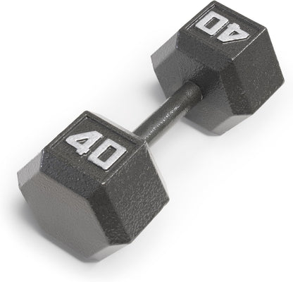 Cast Iron Hex Dumbbells Collection - Available Size from 3-Lb to 100-Lb, SOLD INDIVIDUALLY