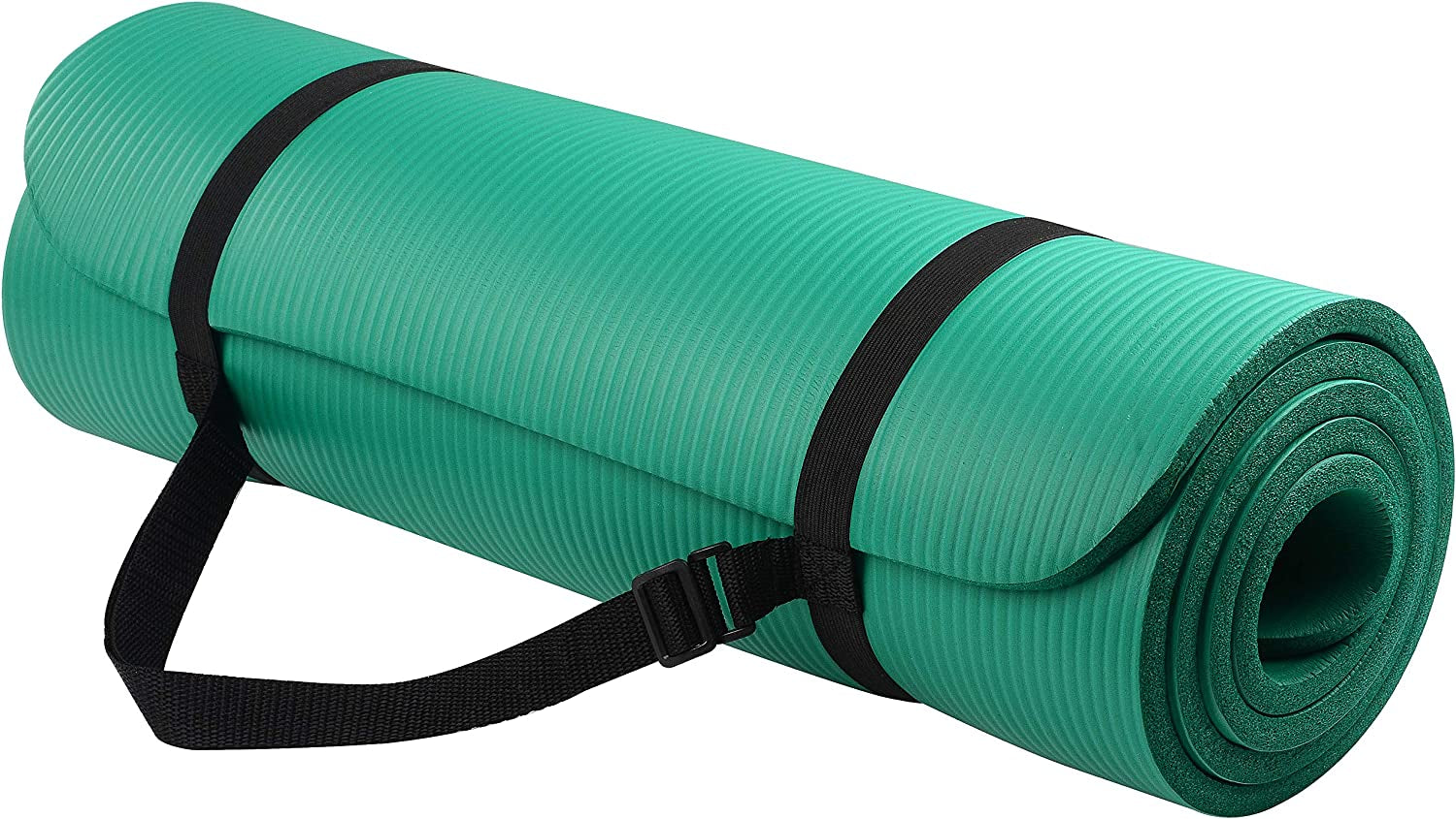 All Purpose 1/2-Inch Extra Thick High Density Anti-Tear Exercise Yoga Mat with Carrying Strap with Optional Yoga Blocks, Multiple Colors