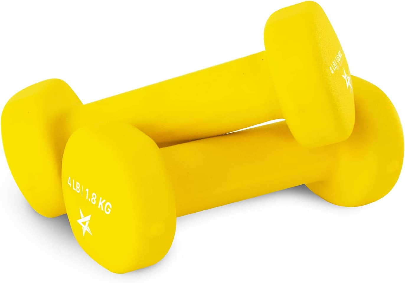 Neoprene Coated Dumbbell Hand Weight Sets of 2 - Multiple Weight Options with 15 Colors, Anti-Roll, Anti-Slip, Hexagon Shape