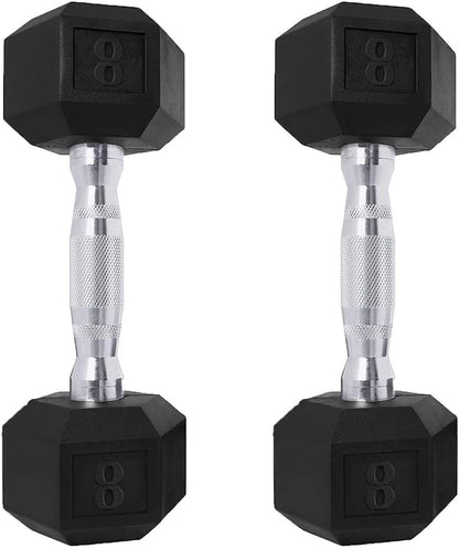 Dumbbells Set of 2 Exercise Fitness Dumbbell for Home Gym Free Weights Hand Hex Dumb Bells