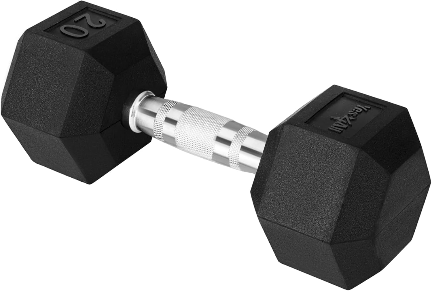 Chrome Grip Encased Hex Dumbbells – Hand Weights with Anti-Slip 5-50 LBS Single