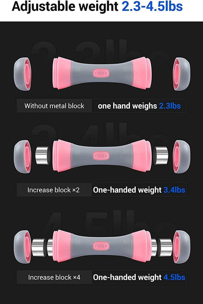 Adjustable Dumbbells Weights, Neoprene All-In-1 Options, Non-Slip, All-Purpose, Home, Gym, Office