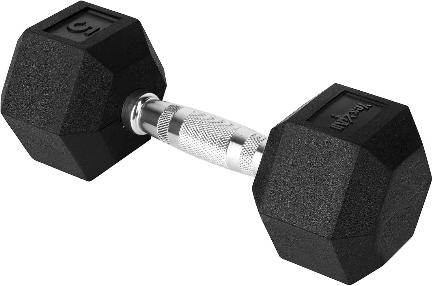 Chrome Grip Encased Hex Dumbbells – Hand Weights with Anti-Slip 5-50 LBS Single