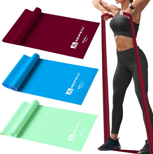 Resistance Bands,Professional Non-Latex Elastic Stretch Bands，Long Flat Exercise Bands for Physical Therapy, Yoga, Pilates, Rehab, At-Home or the Gym Workouts, Strength Training